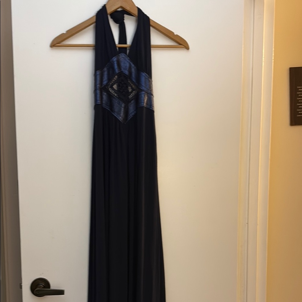 Elegant Navy Blue Maxi Dress